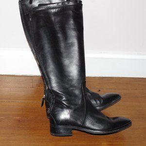 Dsquared2 Black Leather Tall Women's Boots 38
